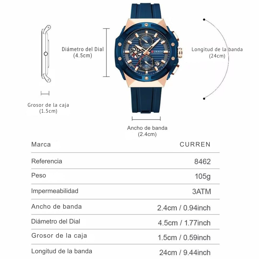 Ficha de medidas del Curren 8462