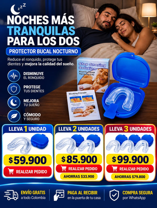 DREAM FLOW™ 2 en 1 | Protector Bucal Antirronquidos y para Bruxismo