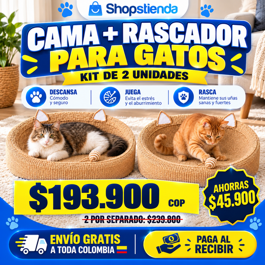 Rascador y Cama 2 en 1 para Gatos