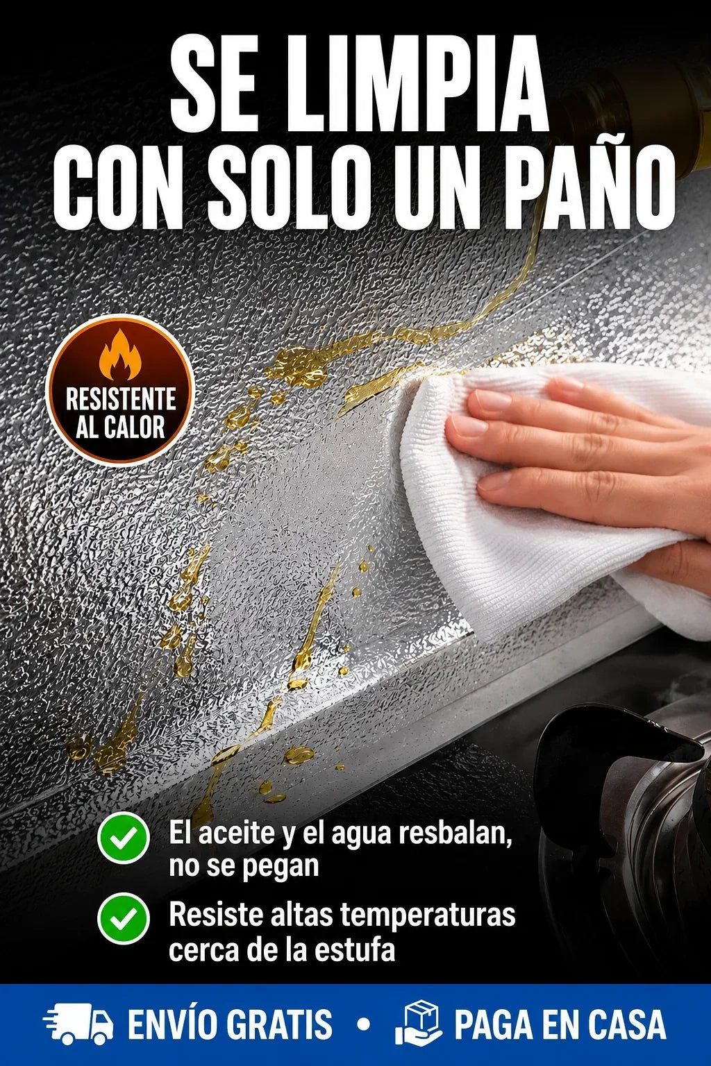 ✨ Papel Adhesivo de Aluminio 2 m × 60 cm | Renueva y Protege tu Cocina sin Obras 🏠